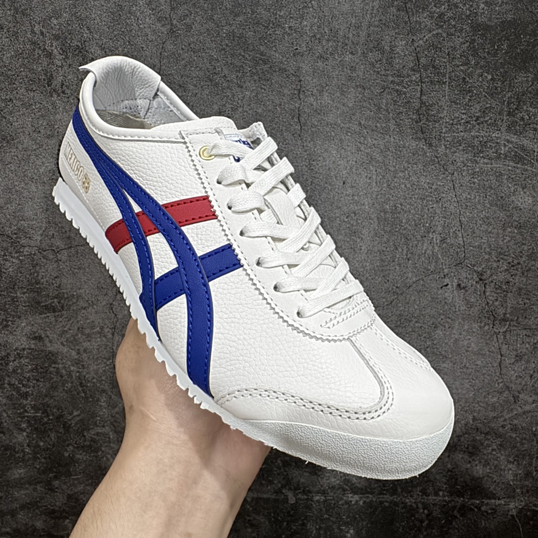 图片[3]-【PH纯原】Asics Onitsuka Tiger MEXICO 66 亚瑟士鬼冢虎复古经典板鞋 白蓝红色nn印尼厂Oem原单材料 除成型在PT外n其余全部客供材料 淘宝B级代购店铺内供💯n四联官方吊牌 乳胶组合鞋垫、羊皮纸质中底 不用宰手买专柜 这里满足你👊🏼 全新工厂开发 一线品质 全部原鞋一比一开发  货号：DL408-9001 Size：36-46 全码出货 编码：DT130250-莆田鞋批发中心