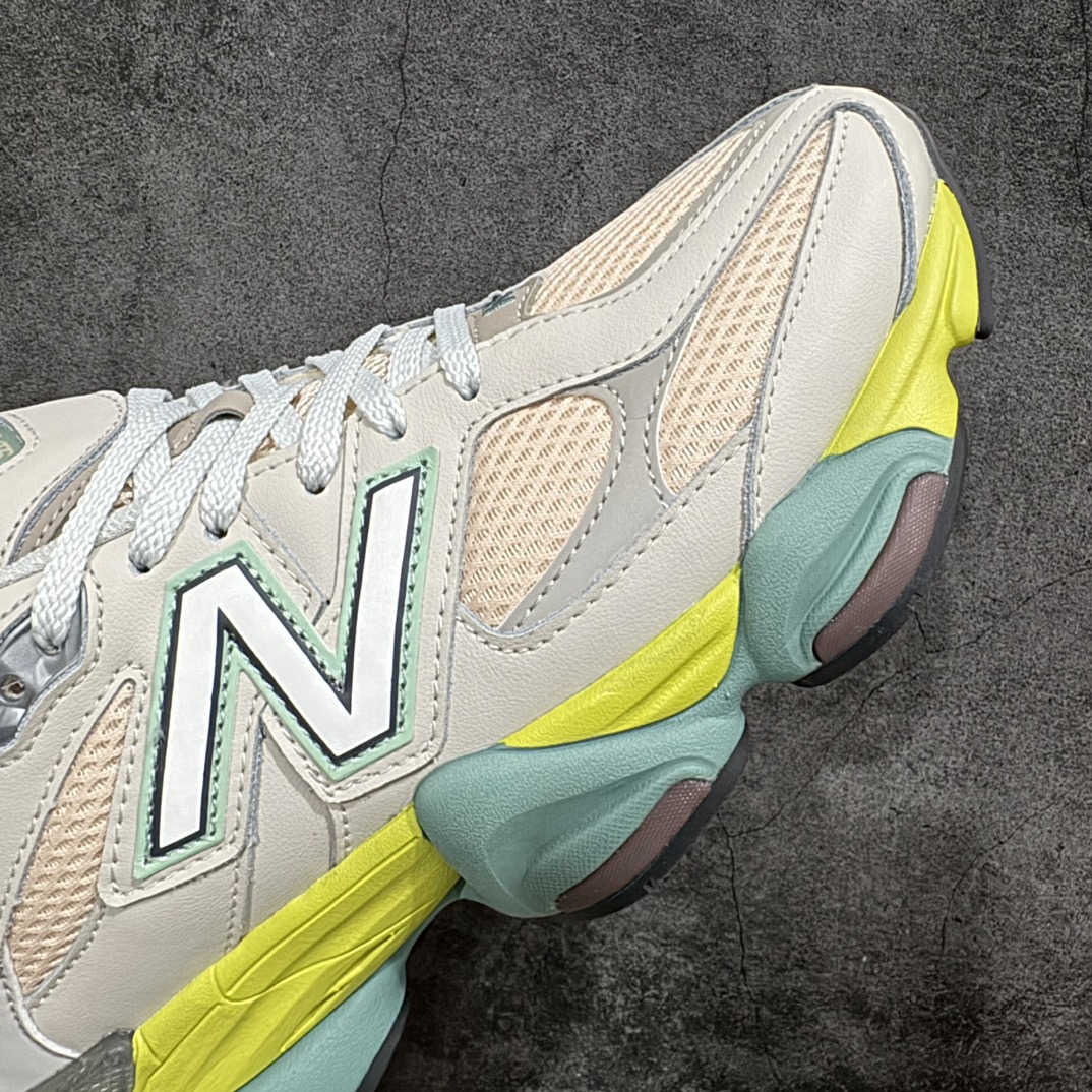 图片[6]-【纯原版】 New Balance NB9060 联名款 复古休闲运动慢跑鞋 粉绿色 U9060GCB 全套原楦原纸板原厂数据开发 进口三明治网面 原装进口翻毛皮料正确绒感卡色 正确中底拉帮中底网布细节 原厂标裁 带紫光防伪 定制后跟透明水晶模块 冲裁组合 大底贴合程度胶水上色把控完美 整洁度挑战全网艺术家 多道序QC把关品质完善 匠心打造 耗时两个月开发完成 工艺极其复杂难度可想而知 新开独立私模大底 全网唯一正确六层组合大底 高端零售专供产物Size：36 37 37.5 38 38.5 39 40 40.5 41 42 42.5 43 44 45 46.5 编码：JP270300-莆田鞋批发中心