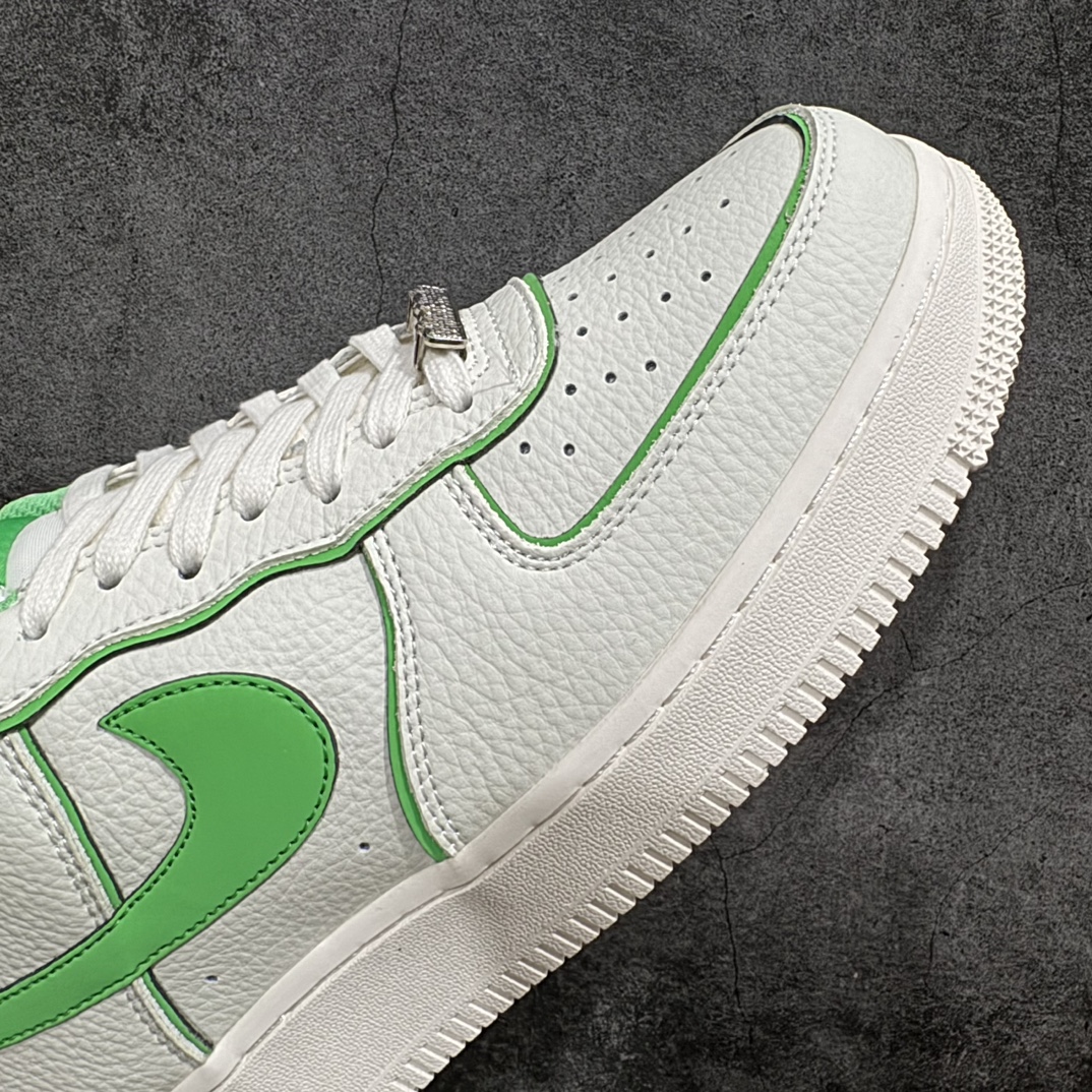 公司级爆款单品NIkeAirForce107Low米白绿炫彩“夜魔侠”空军一号低帮运动休闲板鞋客供高亮3