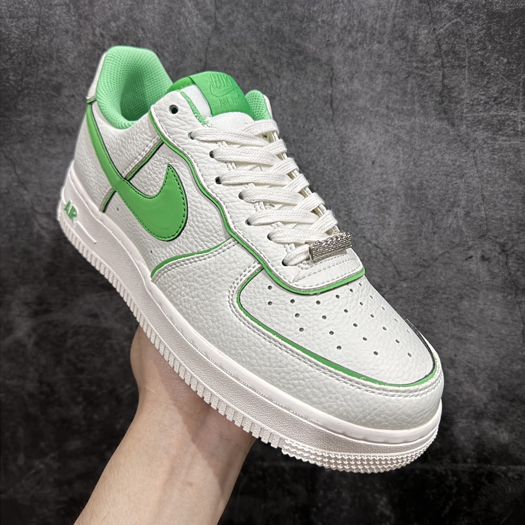 公司级爆款单品NIkeAirForce107Low米白绿炫彩“夜魔侠”空军一号低帮运动休闲板鞋客供高亮3