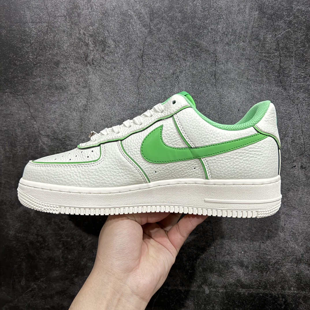 公司级爆款单品NIkeAirForce107Low米白绿炫彩“夜魔侠”空军一号低帮运动休闲板鞋客供高亮3