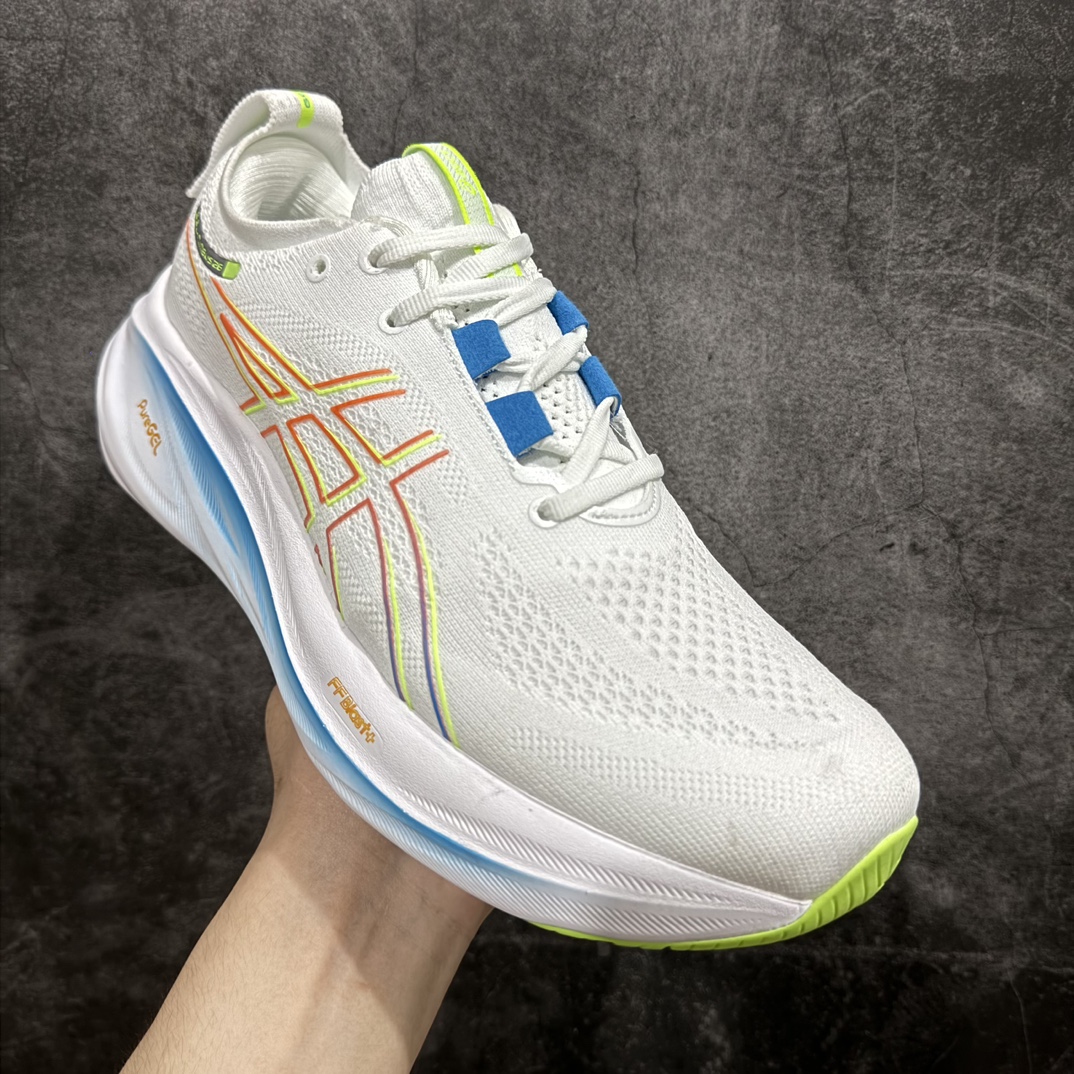 图片[3]-【纯原版本】ASICS Gel-NIMBUS 26 减震支撑耐磨 低帮 跑步鞋n此款新品ASICS Gel-NIMBUS 26 为酷跑推出 鞋面采用轻量透气针织材料制作 平添适脚性 中底使用FF BLAST PLUS ECO环保泡绵材料 增添可持续舒适流畅度  后掌缓震Pure GEL胶材设计 使柔软度增加 大底加宽设计 提升大底的抓地力与耐久度。 尺码：36-45 编码：MZ230250-莆田鞋批发中心