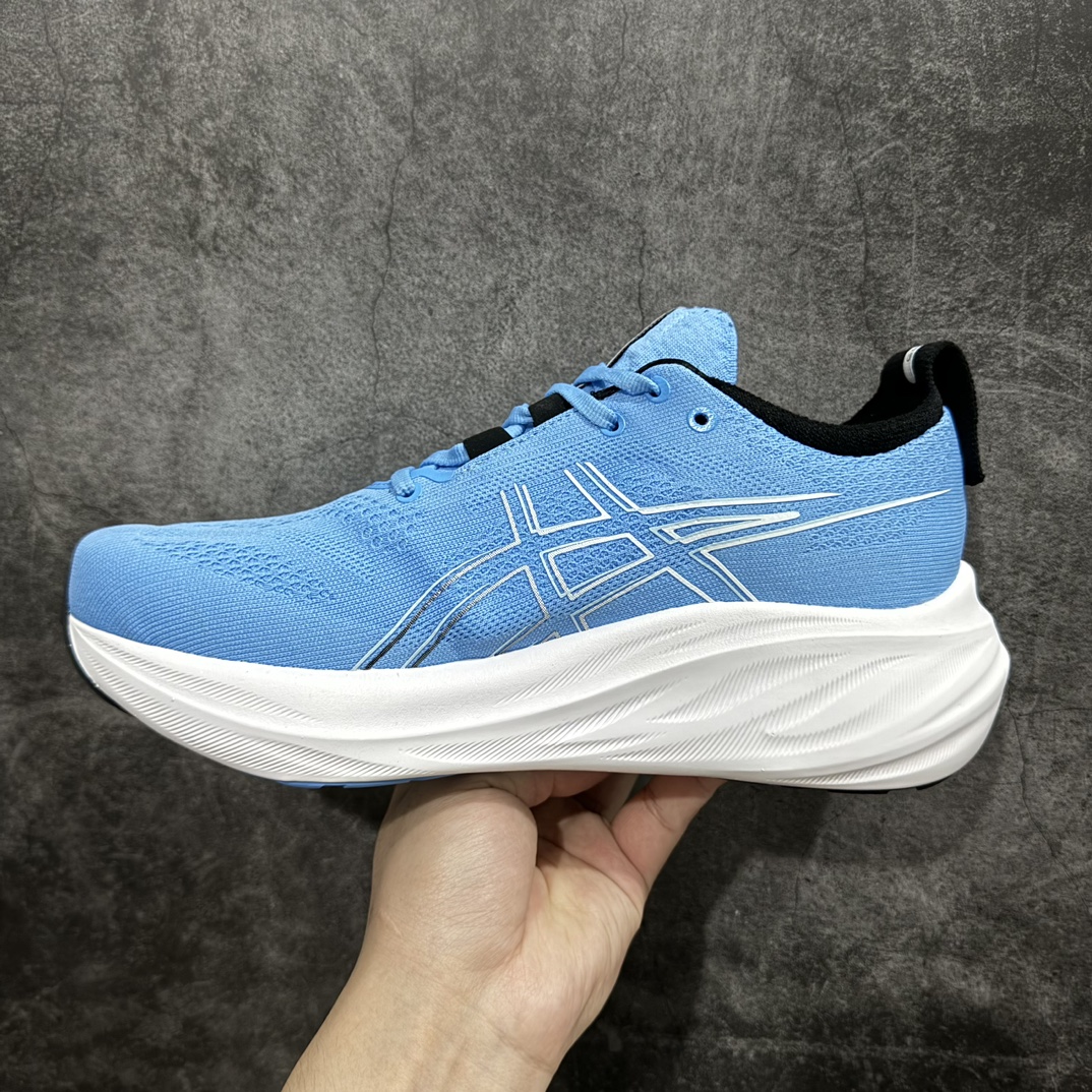 图片[2]-【纯原版本】ASICS Gel-NIMBUS 26 减震支撑耐磨 低帮 跑步鞋n此款新品ASICS Gel-NIMBUS 26 为酷跑推出 鞋面采用轻量透气针织材料制作 平添适脚性 中底使用FF BLAST PLUS ECO环保泡绵材料 增添可持续舒适流畅度  后掌缓震Pure GEL胶材设计 使柔软度增加 大底加宽设计 提升大底的抓地力与耐久度。 尺码：36-45 编码：MZ230250-莆田鞋批发中心