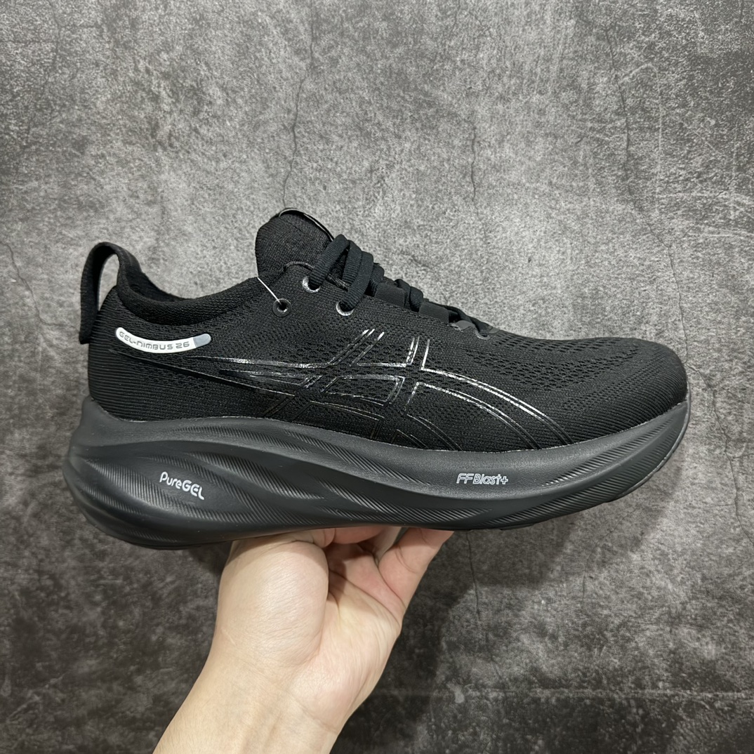 【纯原版本】ASICS Gel-NIMBUS 26 减震支撑耐磨 低帮 跑步鞋n此款新品ASICS Gel-NIMBUS 26 为酷跑推出 鞋面采用轻量透气针织材料制作 平添适脚性 中底使用FF BLAST PLUS ECO环保泡绵材料 增添可持续舒适流畅度  后掌缓震Pure GEL胶材设计 使柔软度增加 大底加宽设计 提升大底的抓地力与耐久度。 尺码：36-45 编码：MZ230250-莆田鞋批发中心