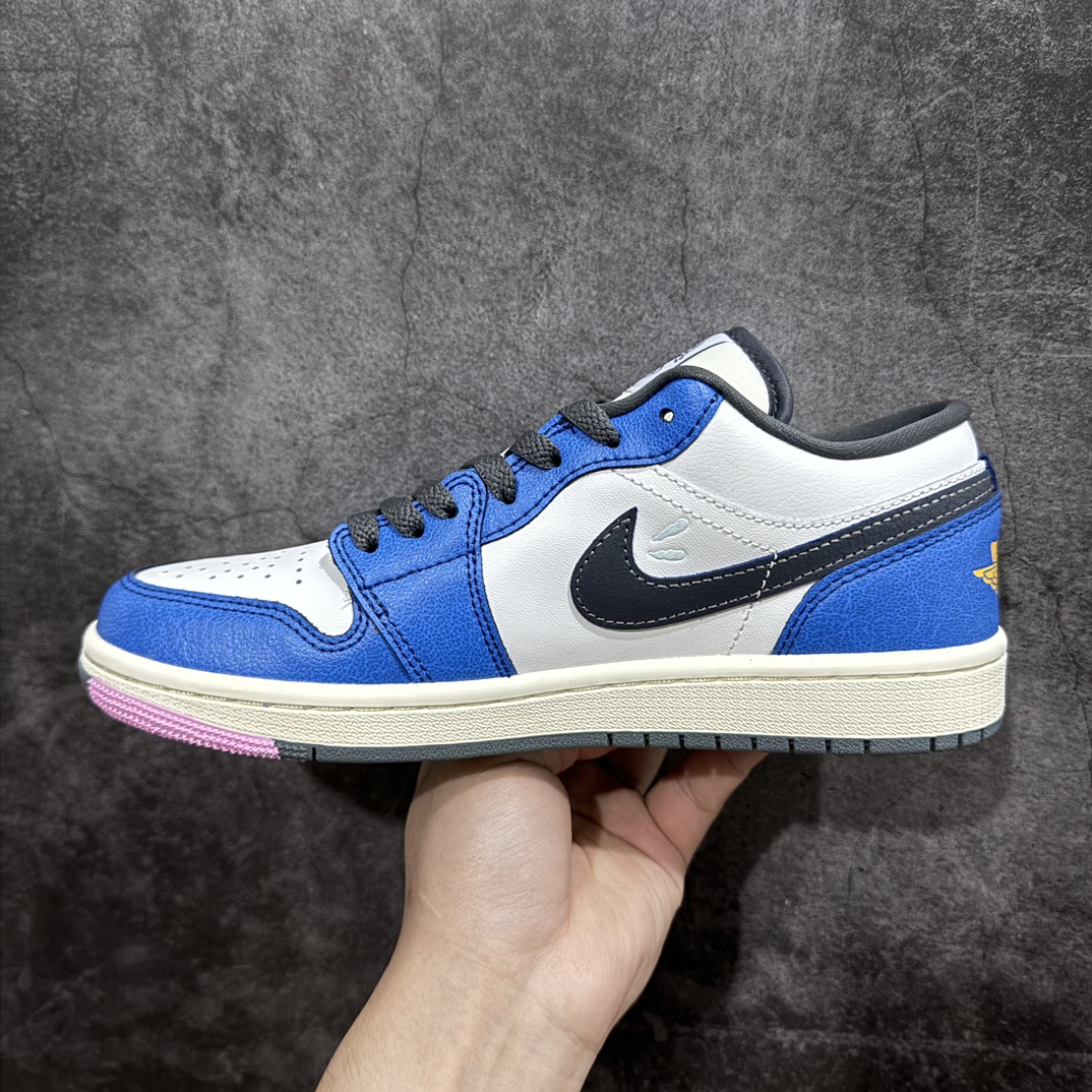 240 【DT纯原】Air Jordan AJ1 Low 低帮 小野比利 x AJ1 新配色男女段蓝白黑 FV8439-104