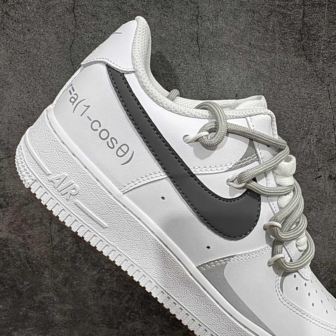 官方爆款定制二次元主题NikeAirForce1Low07喷绘白灰空军一号绑带低帮休闲板鞋定制皮料原厂3