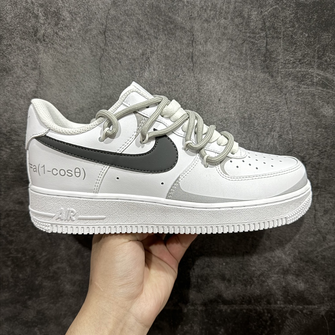 官方爆款定制二次元主题NikeAirForce1Low07喷绘白灰空军一号绑带低帮休闲板鞋定制皮料原厂3