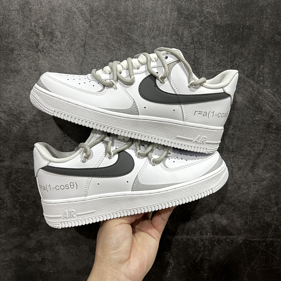 官方爆款定制二次元主题NikeAirForce1Low07喷绘白灰空军一号绑带低帮休闲板鞋定制皮料原厂3