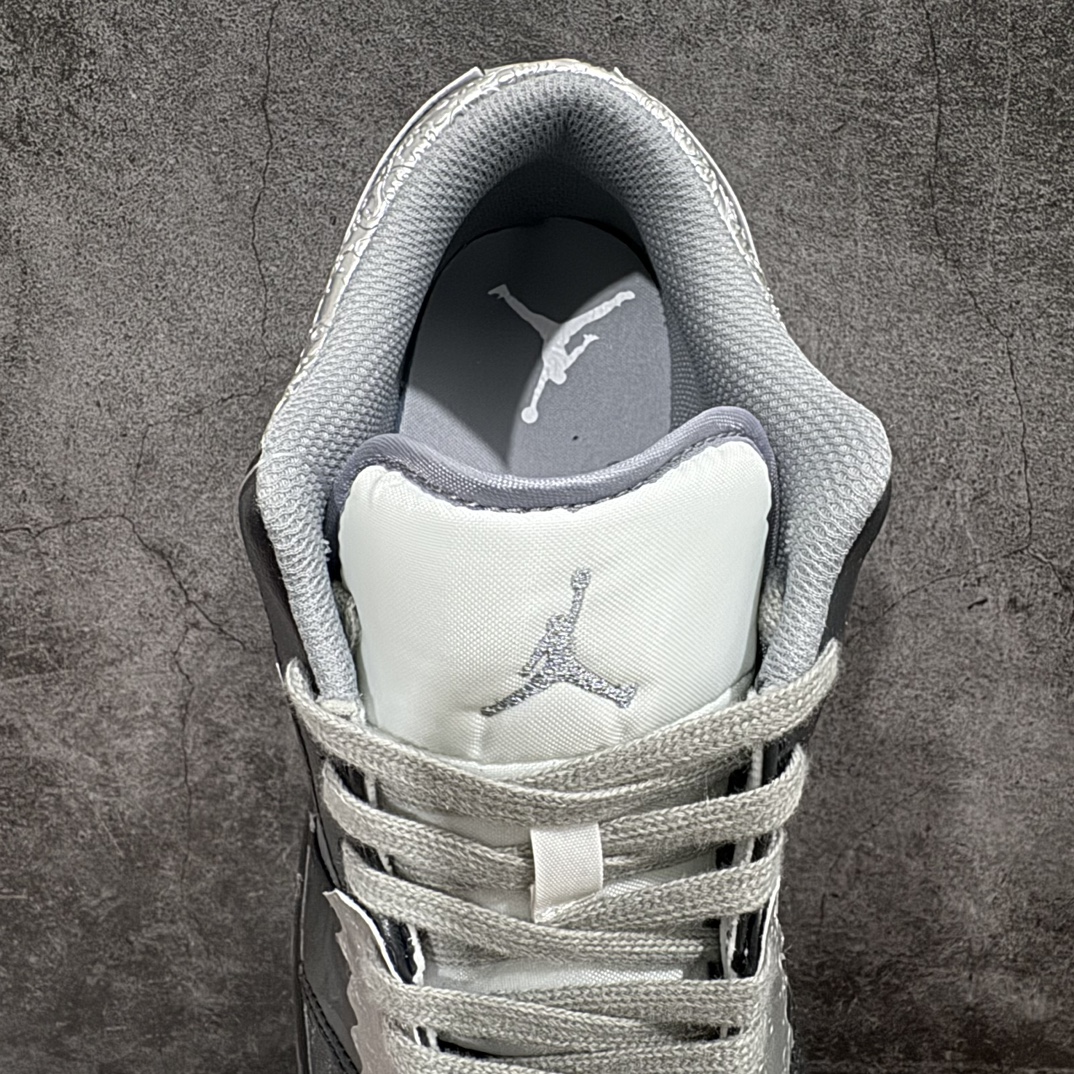 礼盒版AirJordanAJ1Low熊猫恶作剧摩登薇境格雷系黑银灰独家正确版本原鞋开发品质细节完美复刻市