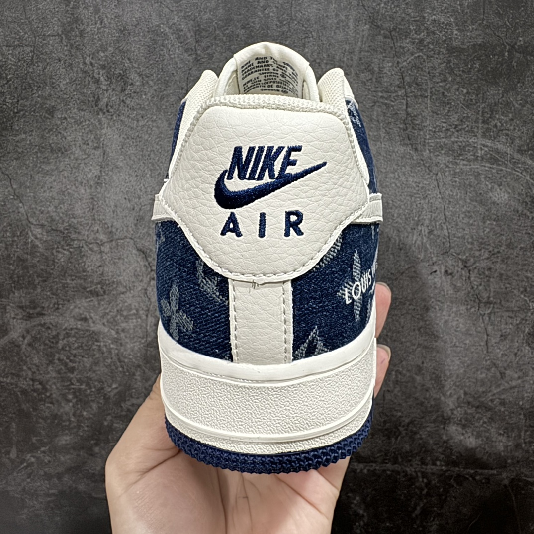 海外限量发售！公司级NIkeAirForce107Low“LV联名--荧光蓝牛仔”空军一号中帮运动鞋休闲