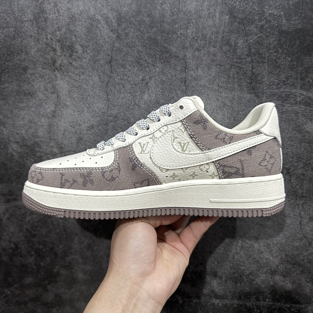 公司级海外限量发售NIkeAirForce107Low“LV联名--荧光灰牛仔”空军一号中帮运动鞋休闲鞋