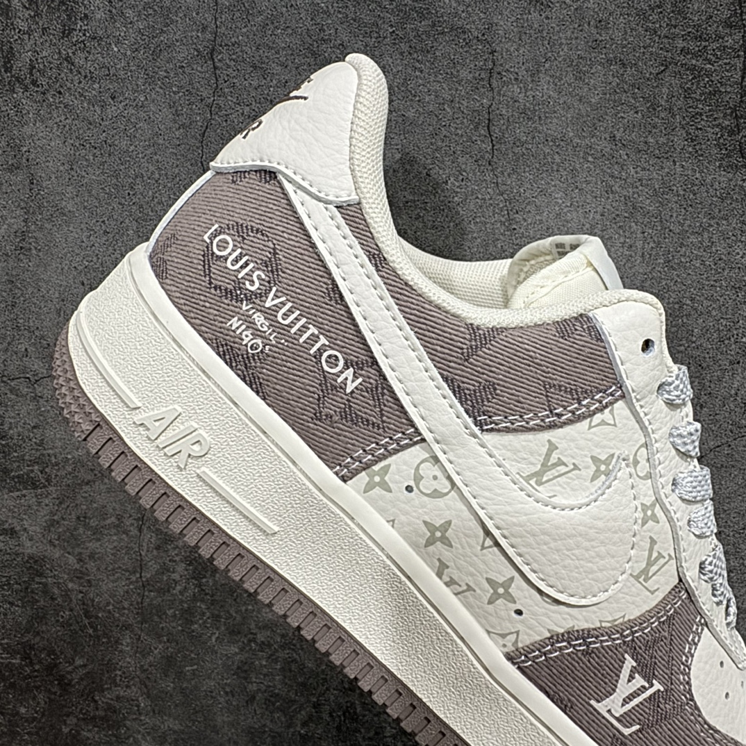 公司级海外限量发售NIkeAirForce107Low“LV联名--荧光灰牛仔”空军一号中帮运动鞋休闲鞋