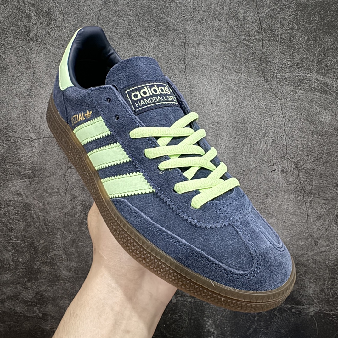 图片[3]-【神版】Adidas Handball Spezial  阿迪达斯经典款反毛皮复古休闲板鞋 蓝生胶IH7497n原厂原档案开发出品 皮料切割干净无任何毛边鞋型细节完美 超高清洁度 市场最高版本  尺码：35.5 36 36.5 37 38 38.5 39 40 40.5 41 42 42.5 43 44 44.5 45 编码：DZ230250-鞋库