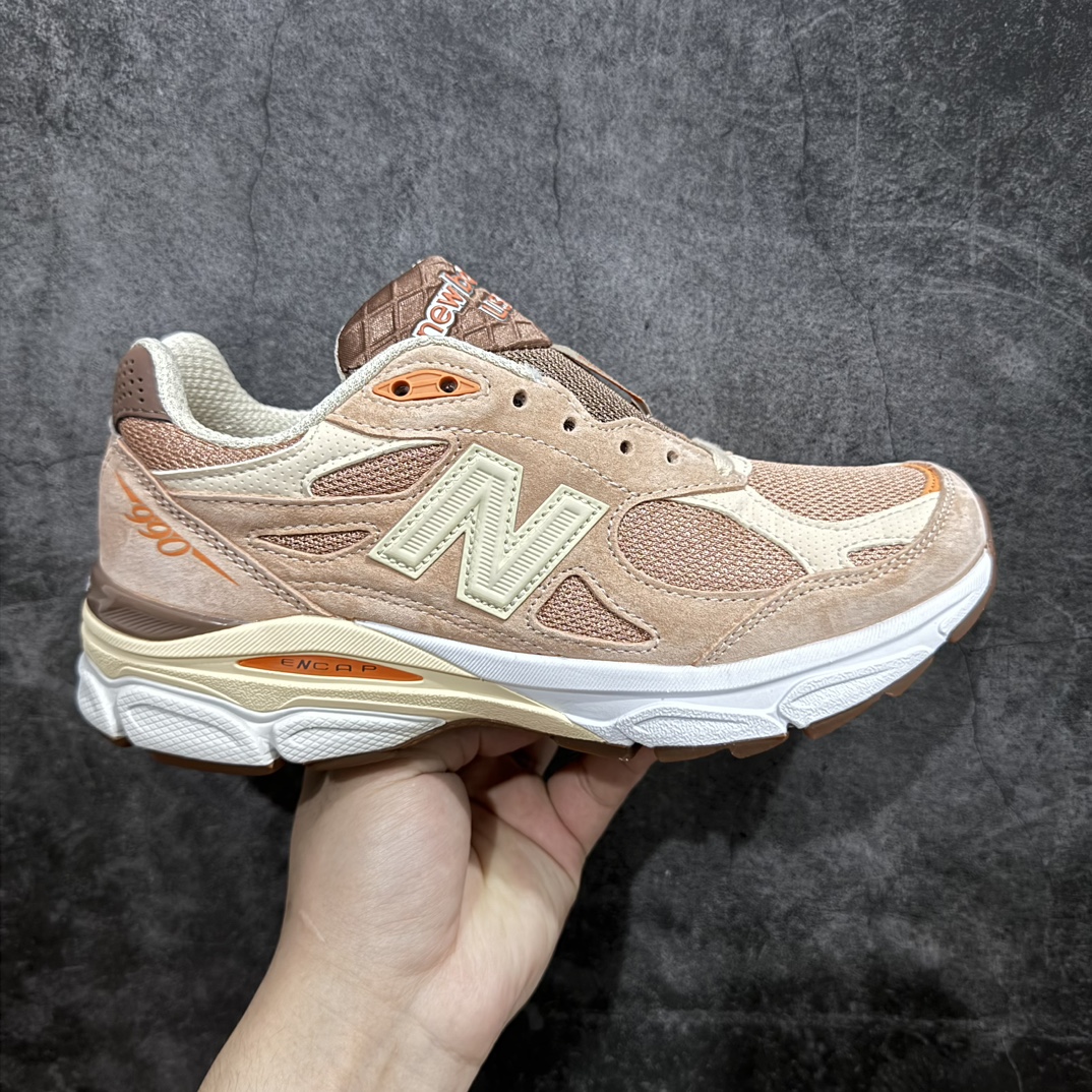 总裁版本SizexNewBalanceM990SZ3新百伦NB990V3第三代总统复古慢跑鞋联名米褐色正