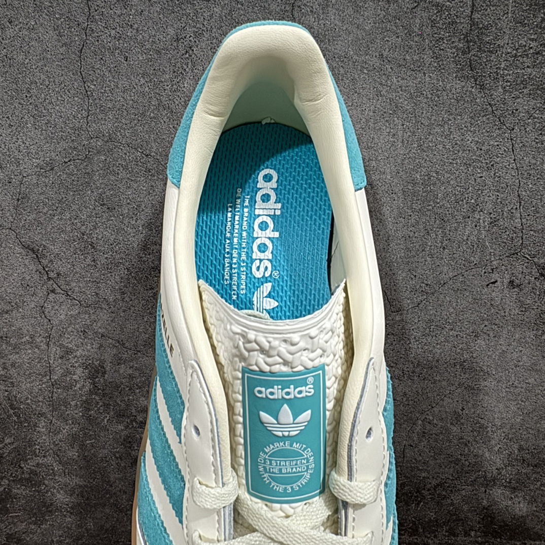 CS版本AdidasOriginalsGazelleIndoor防滑低帮T头德训鞋GZ复古系列白绿生胶色