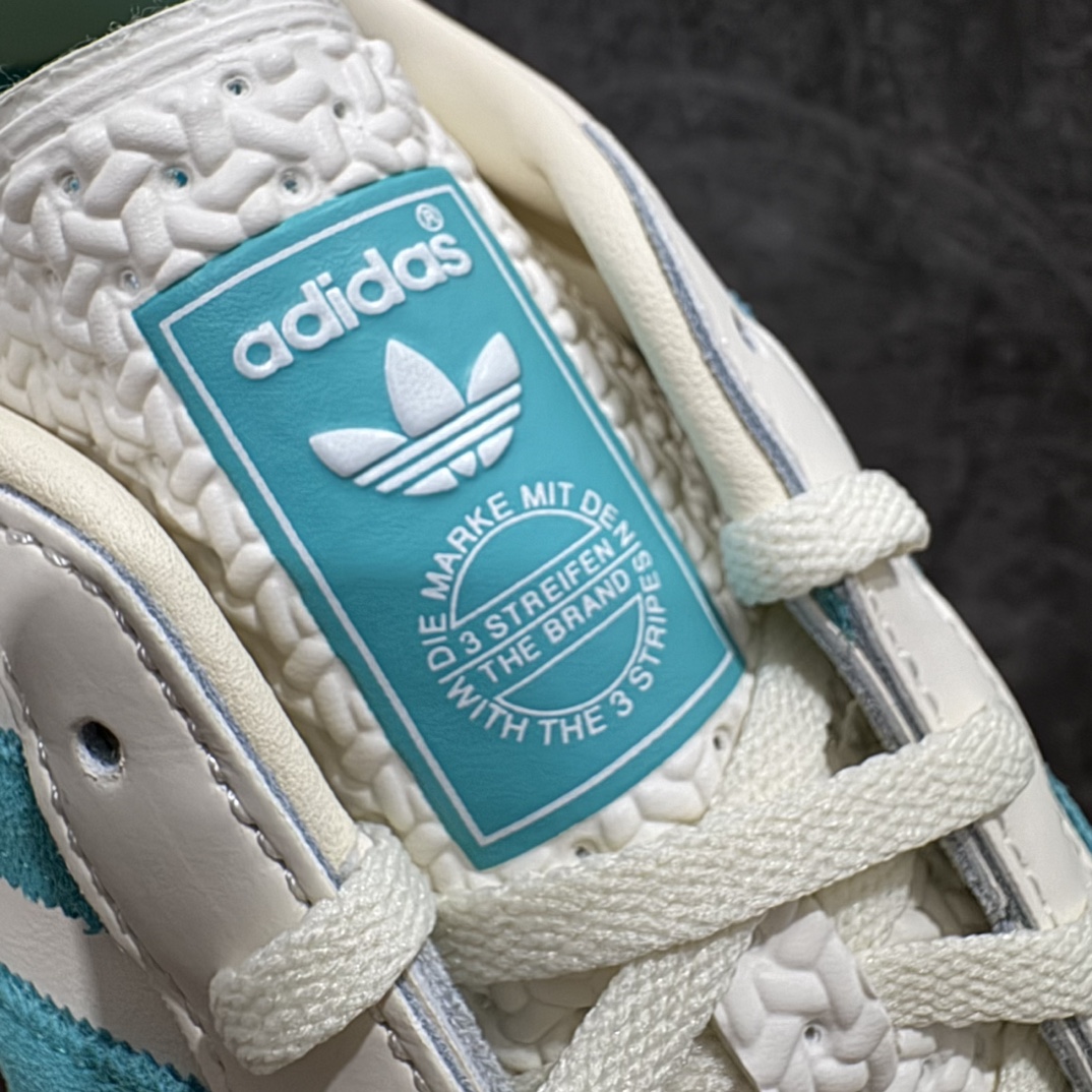 CS版本AdidasOriginalsGazelleIndoor防滑低帮T头德训鞋GZ复古系列白绿生胶色