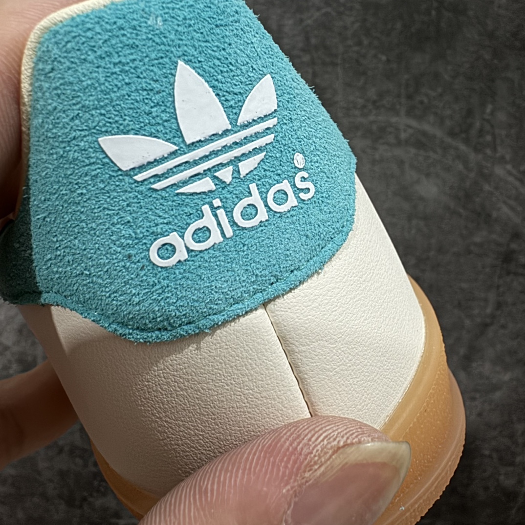 CS版本AdidasOriginalsGazelleIndoor防滑低帮T头德训鞋GZ复古系列白绿生胶色