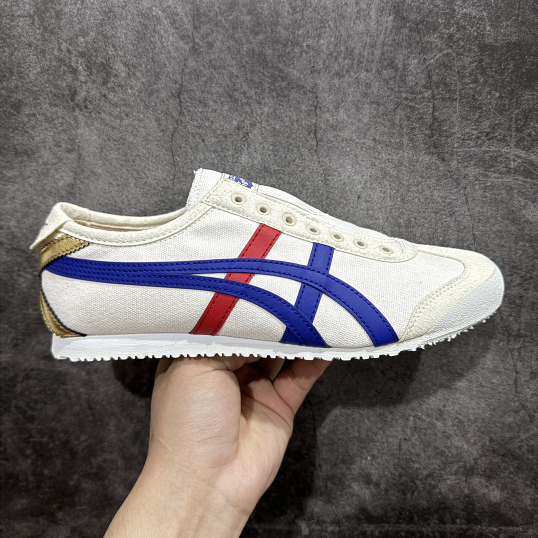 【PH纯原】Asics Onitsuka Tiger MEXICO 66 亚瑟士鬼冢虎复古经典板鞋 白蓝红色nn印尼厂Oem原单材料 除成型在PT外n其余全部客供材料 淘宝B级代购店铺内供💯n四联官方吊牌 乳胶组合鞋垫、羊皮纸质中底 不用宰手买专柜 这里满足你👊🏼 全新工厂开发 一线品质 全部原鞋一比一开发 Size：36-46 全码出货 编码：T1190200-莆田鞋批发中心