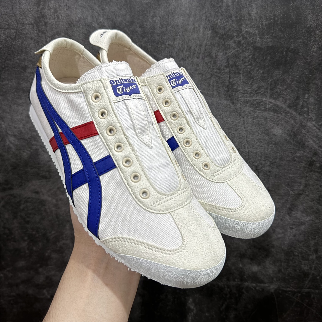 【PH纯原】Asics Onitsuka Tiger MEXICO 66 亚瑟士鬼冢虎复古经典板鞋 白蓝红色nn印尼厂Oem原单材料 除成型在PT外n其余全部客供材料 淘宝B级代购店铺内供💯n四联官方吊牌 乳胶组合鞋垫、羊皮纸质中底 不用宰手买专柜 这里满足你👊🏼 全新工厂开发 一线品质 全部原鞋一比一开发 Size：36-46 全码出货 编码：T1190200-莆田鞋批发中心