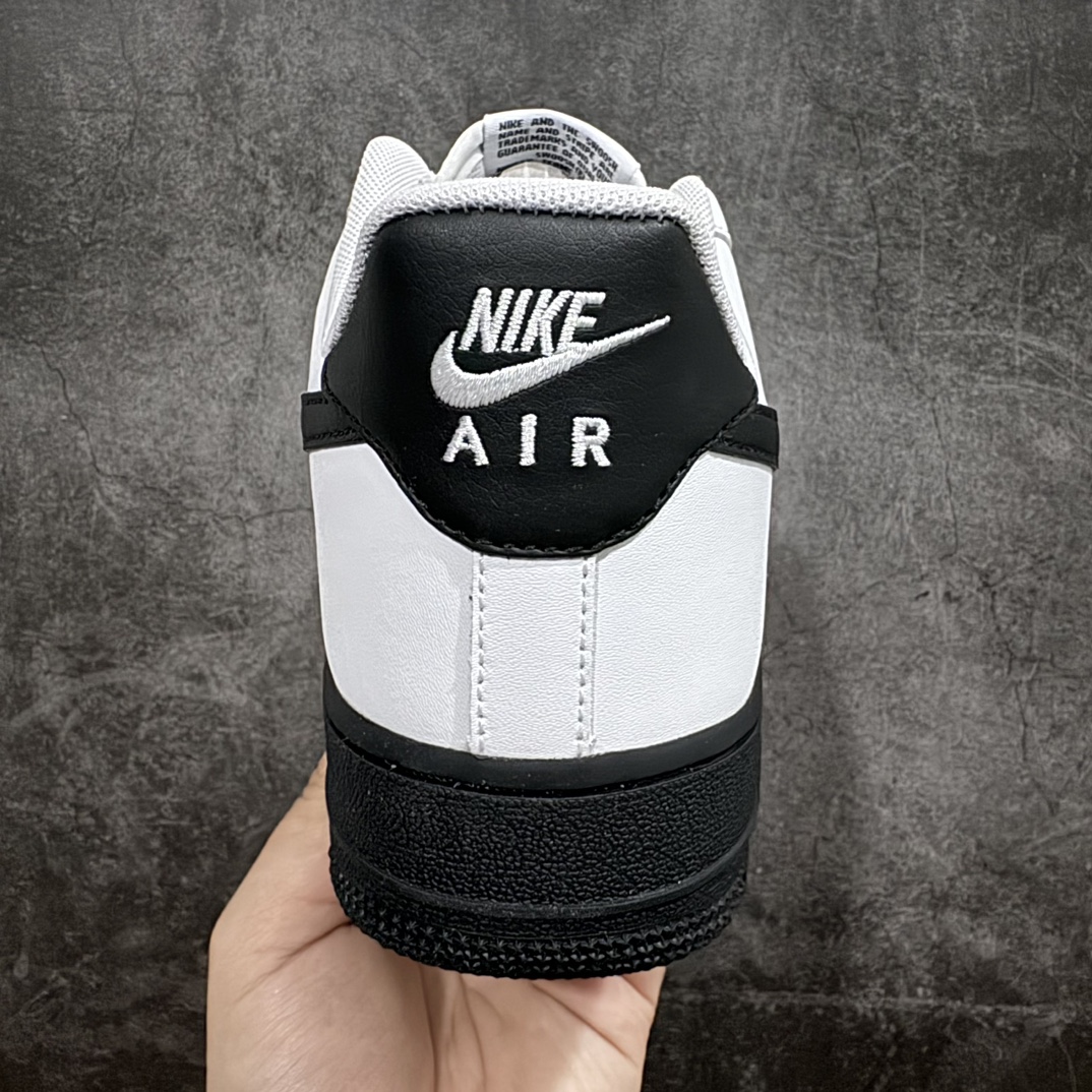 纯原版NikeAirForce1Low07白黑原楦头原纸板打造纯正低帮空军版型专注外贸渠道全掌内置蜂窝气