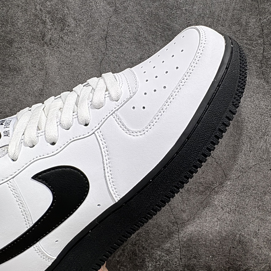 纯原版NikeAirForce1Low07白黑原楦头原纸板打造纯正低帮空军版型专注外贸渠道全掌内置蜂窝气