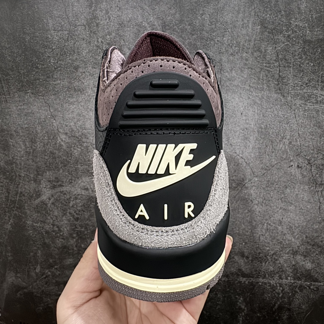 图片[4]-【OG纯原】A Ma Maniere x Air Jordan AJ3 \”Black\” AMM联名黑紫 货号：FZ4811-001n注意⚠️售后原盒损坏扣￥30n原楦原纸板开发 确保原汁原味 原厂皮料质感色泽绝无偏差 完美中底拉帮 原厂中底钢印  原档案大底 如假白送 大底纹路 气垫通透度PU的回弹性均百分百还原 原厂电绣鞋舌飞人刺绣针数立体讲究精细欢迎对比正品原鞋SIZE：36 36.5 37.5 38 38.5 39 40 40.5 41 42 42.5 43 44 44.5 45 46 47.5 编码：OG530560-鞋库