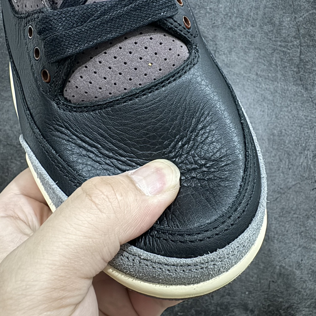 图片[6]-【OG纯原】A Ma Maniere x Air Jordan AJ3 \”Black\” AMM联名黑紫 货号：FZ4811-001n注意⚠️售后原盒损坏扣￥30n原楦原纸板开发 确保原汁原味 原厂皮料质感色泽绝无偏差 完美中底拉帮 原厂中底钢印  原档案大底 如假白送 大底纹路 气垫通透度PU的回弹性均百分百还原 原厂电绣鞋舌飞人刺绣针数立体讲究精细欢迎对比正品原鞋SIZE：36 36.5 37.5 38 38.5 39 40 40.5 41 42 42.5 43 44 44.5 45 46 47.5 编码：OG530560-莆田鞋批发中心