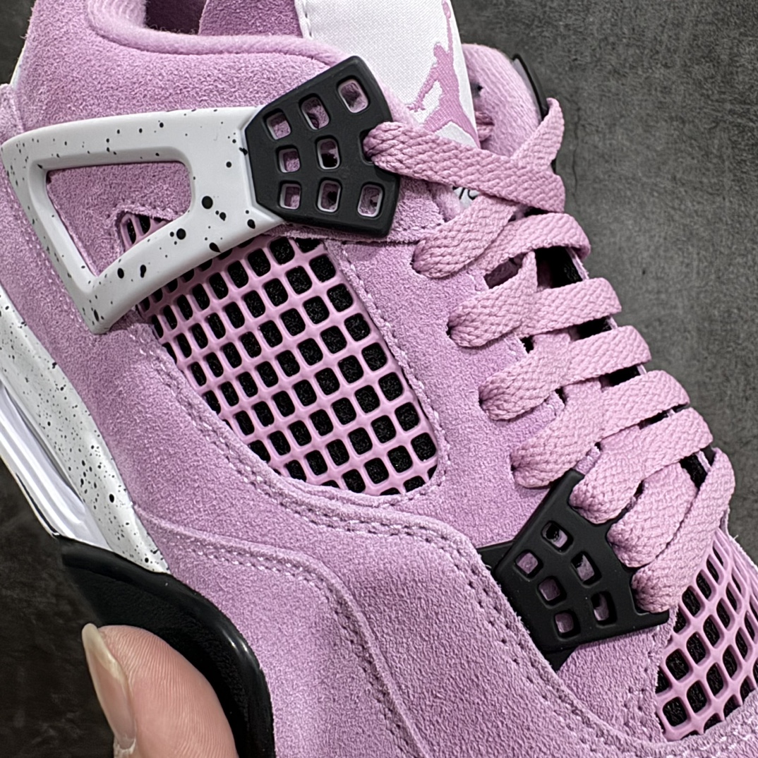 图片[4]-【原厂版】Air Jordan AJ4 WMNS \”Orchid\”n猛男粉 AQ9129-501 n全新升级改良 原鞋原楦原纸板同源开发 完美呈现乔4的版型 内侧正确双色网格 还原细节 原厂皮料 正确气垫颜色 正确网格工艺 正确拉帮工艺 全鞋原装材料制作 原档案原模具打造 支持全方位与正品对比  尺码：40 40.5 41 42 42.5 43 44 44.5 45 46 47.5 编码：X10380420-鞋库