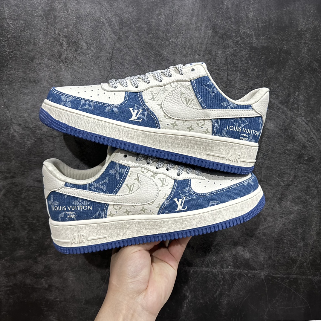 公司级海外限量发售NIkeAirForce107Low“LV联名--荧光扎染牛仔”空军一号中帮运动鞋休闲