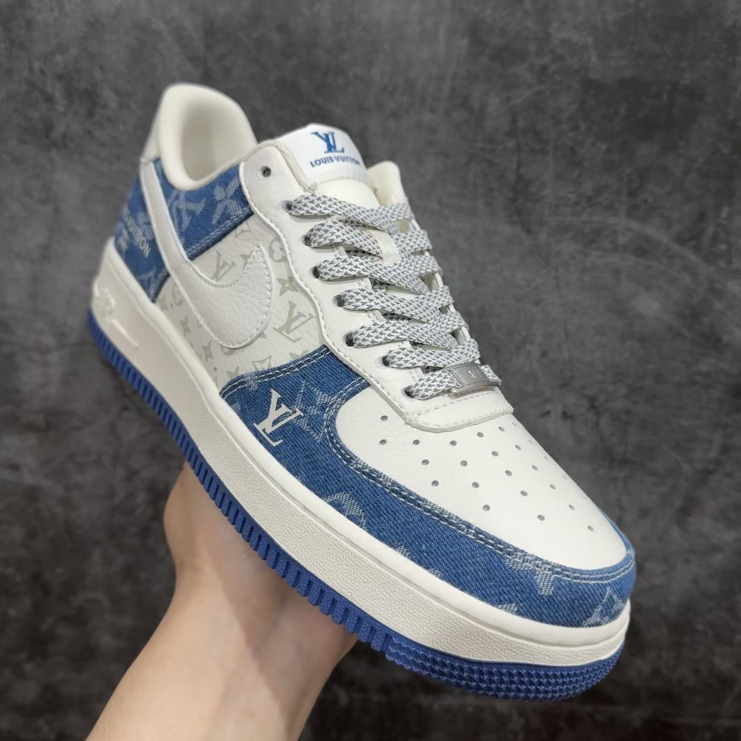 公司级海外限量发售NIkeAirForce107Low“LV联名--荧光扎染牛仔”空军一号中帮运动鞋休闲