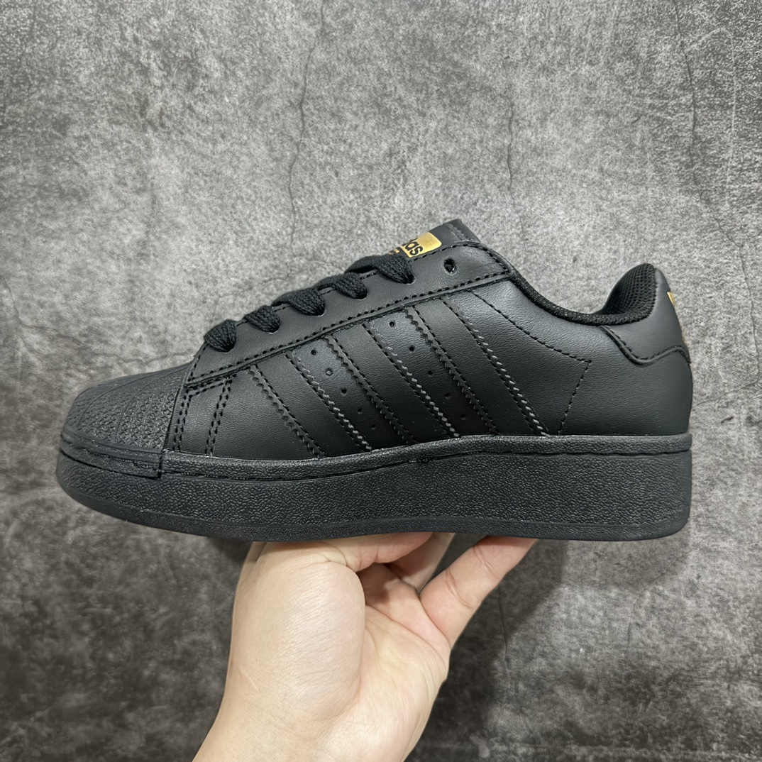 AdidasOriginalsSuperstarXLG金标贝壳头金尾厚底休闲板鞋23官方新款专柜同步配色