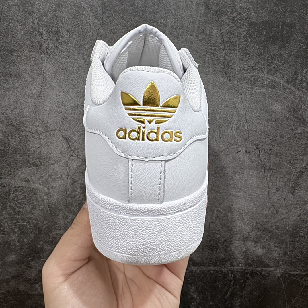 AdidasOriginalsSuperstarXLG白色金标贝壳头金尾厚底休闲板鞋23官方新款专柜同步