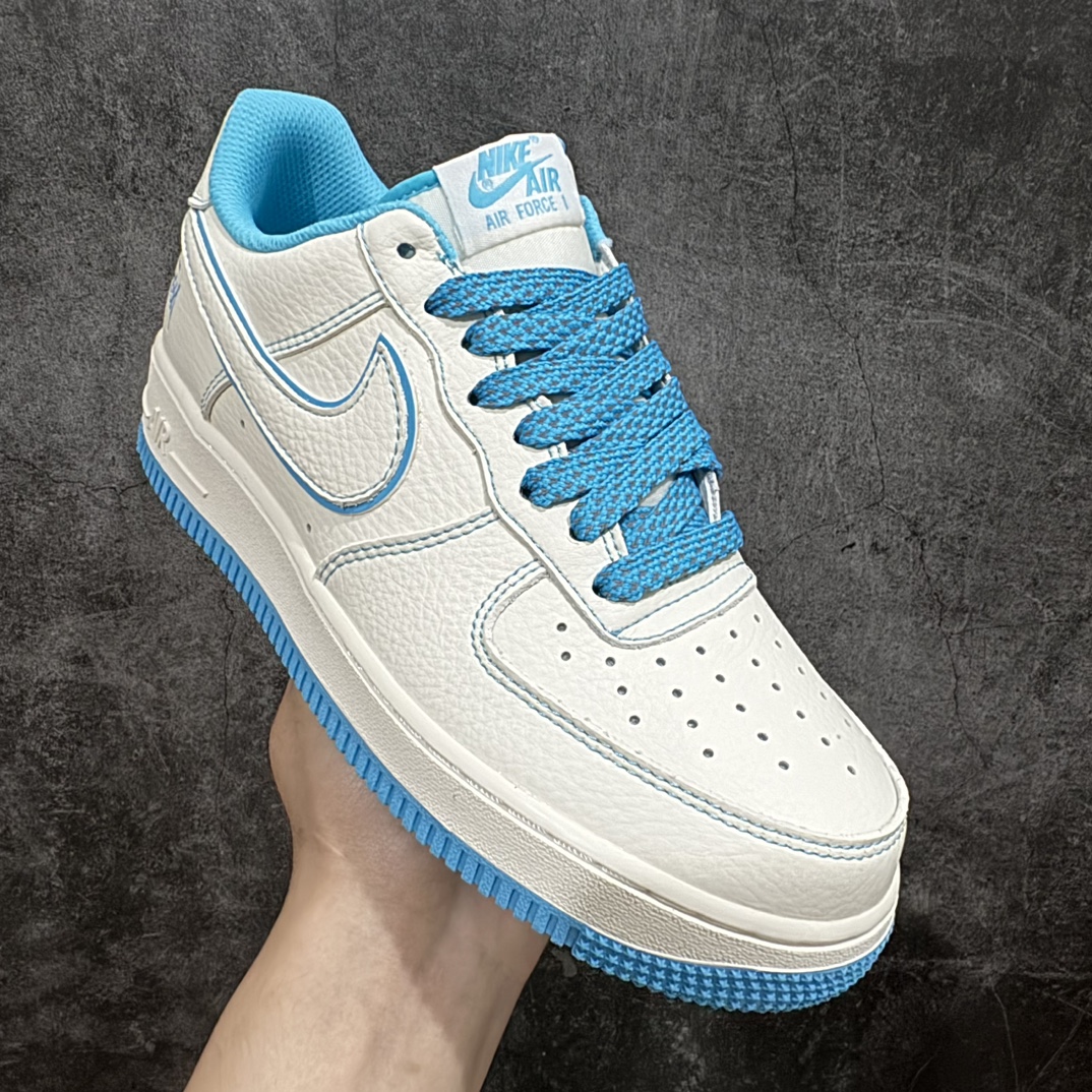 公司级海外限量发售StussyxNikeAirForce1Low斯图西联名米浅蓝反光空军一号低帮休闲板鞋