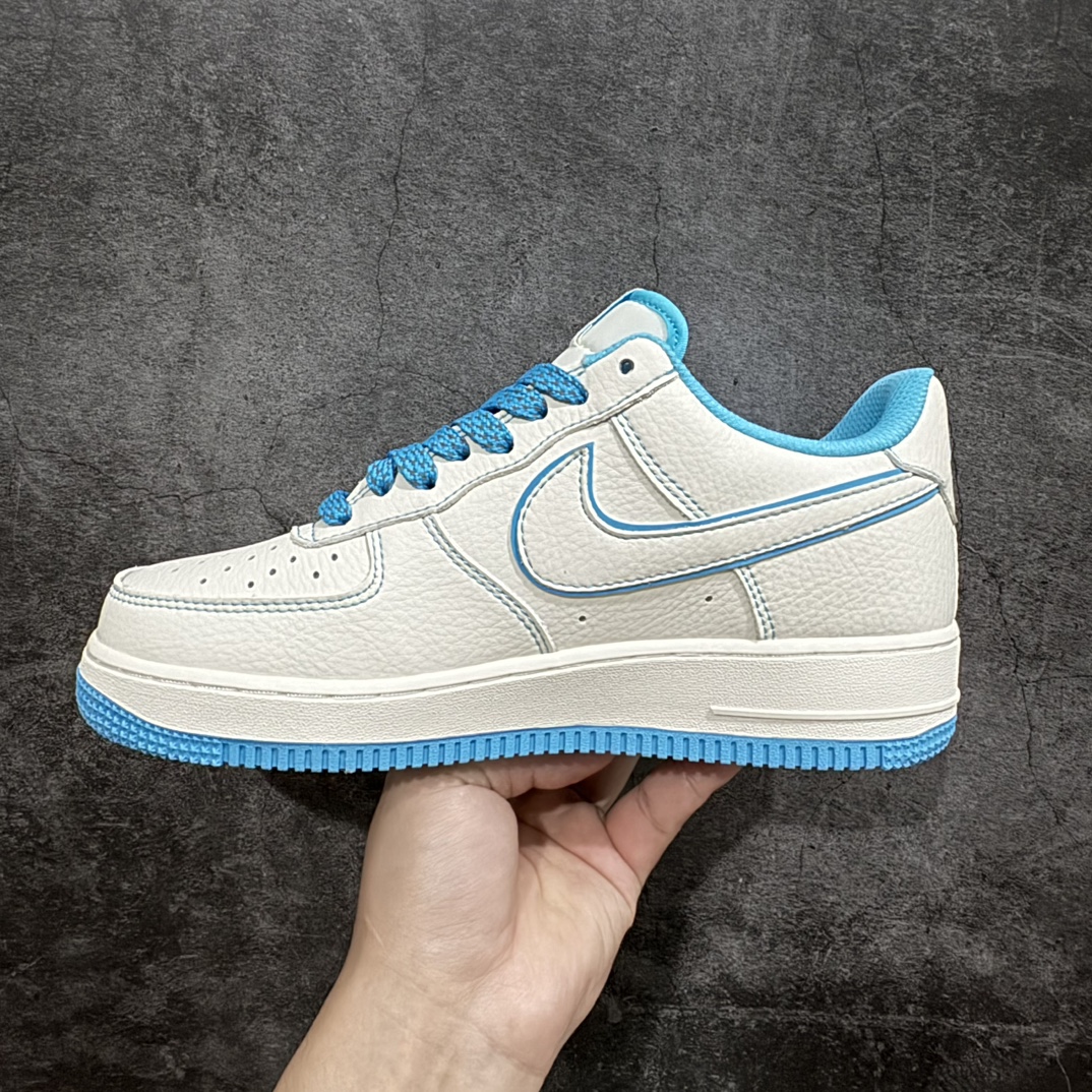 公司级海外限量发售StussyxNikeAirForce1Low斯图西联名米浅蓝反光空军一号低帮休闲板鞋