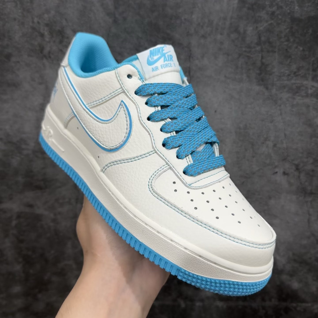 公司级海外限量发售StussyxNikeAirForce1Low斯图西联名米浅蓝反光空军一号低帮休闲板鞋