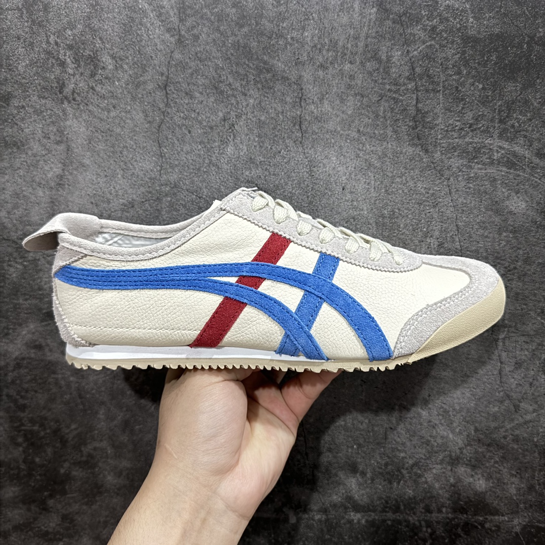 【PH纯原】Asics Onitsuka Tiger MEXICO 66 亚瑟士鬼冢虎复古经典板鞋 白蓝红色nn印尼厂Oem原单材料 除成型在PT外n其余全部客供材料 淘宝B级代购店铺内供💯n四联官方吊牌 乳胶组合鞋垫、羊皮纸质中底 不用宰手买专柜 这里满足你👊🏼 全新工厂开发 一线品质 全部原鞋一比一开发  货号：DL408-9001 Size：36-46 全码出货 编码：T1230250-鞋库