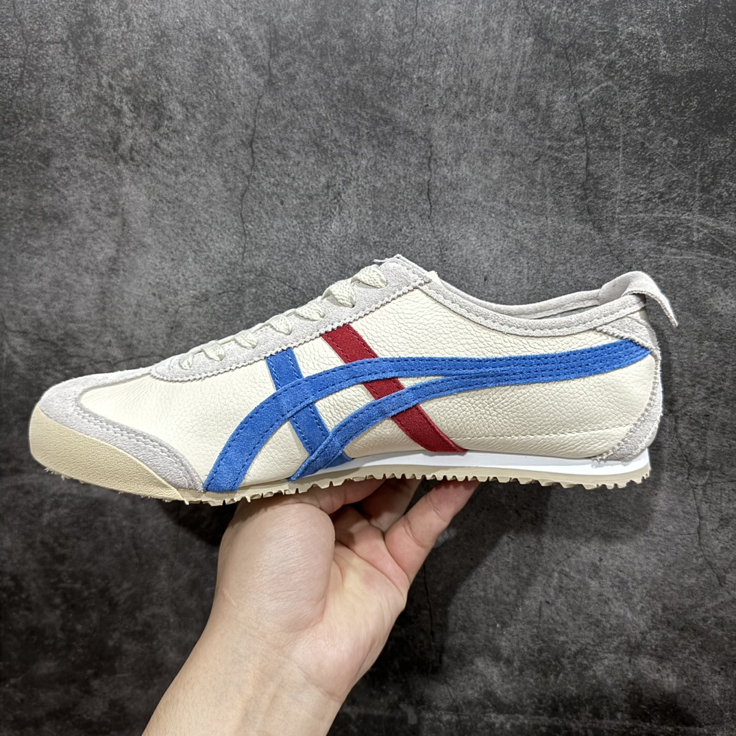 图片[2]-【PH纯原】Asics Onitsuka Tiger MEXICO 66 亚瑟士鬼冢虎复古经典板鞋 白蓝红色nn印尼厂Oem原单材料 除成型在PT外n其余全部客供材料 淘宝B级代购店铺内供💯n四联官方吊牌 乳胶组合鞋垫、羊皮纸质中底 不用宰手买专柜 这里满足你👊🏼 全新工厂开发 一线品质 全部原鞋一比一开发  货号：DL408-9001 Size：36-46 全码出货 编码：T1230250-鞋库