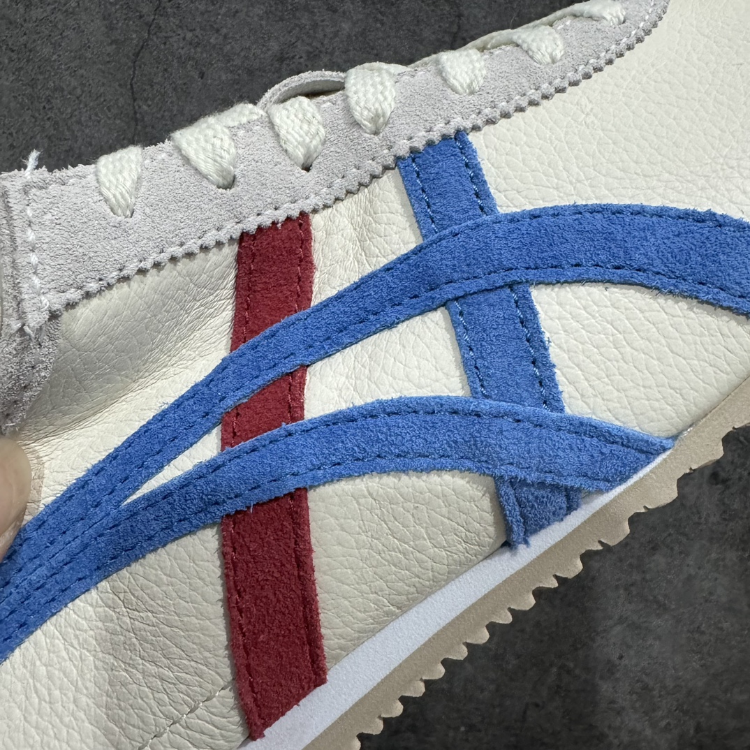 图片[3]-【PH纯原】Asics Onitsuka Tiger MEXICO 66 亚瑟士鬼冢虎复古经典板鞋 白蓝红色nn印尼厂Oem原单材料 除成型在PT外n其余全部客供材料 淘宝B级代购店铺内供💯n四联官方吊牌 乳胶组合鞋垫、羊皮纸质中底 不用宰手买专柜 这里满足你👊🏼 全新工厂开发 一线品质 全部原鞋一比一开发  货号：DL408-9001 Size：36-46 全码出货 编码：T1230250-鞋库