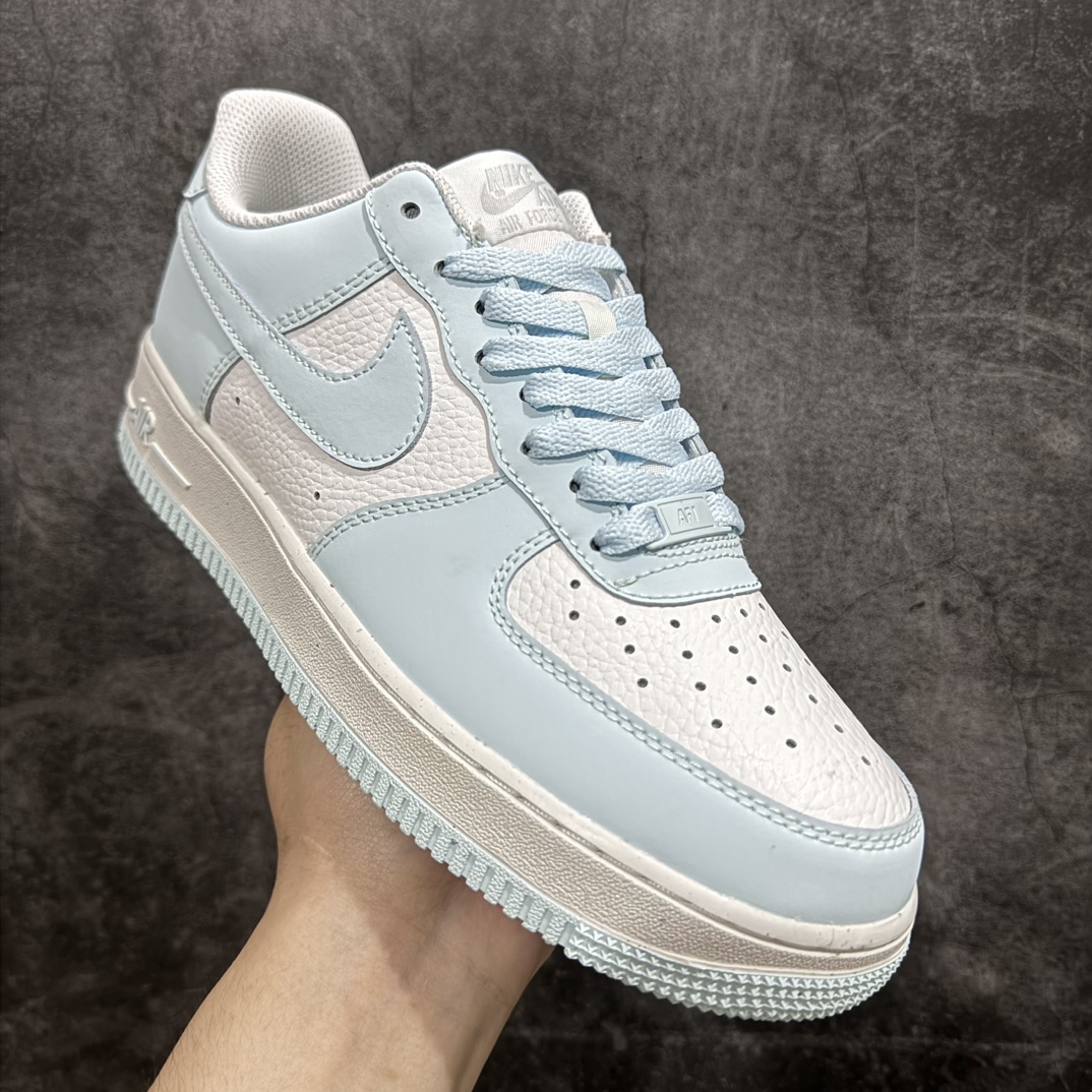 公司级NikeAirForce1Low07NextNature白浅蓝原楦头原纸板打造纯正低帮空军版型专注