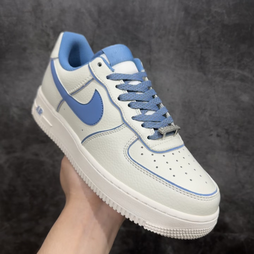 公司级爆款单品NIkeAirForce107Low米白蓝炫彩“夜魔侠”空军一号低帮运动休闲板鞋客供高亮3