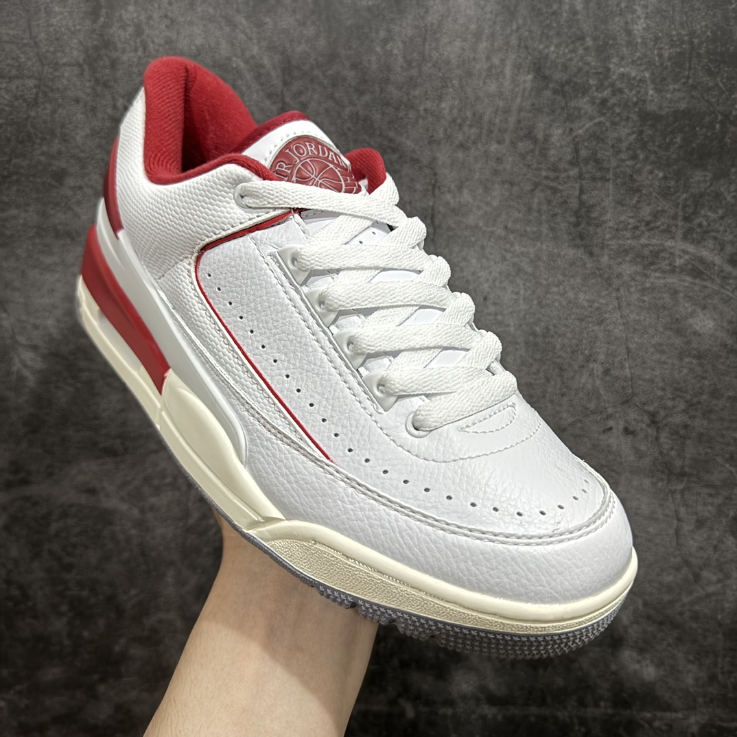 AirJordan2/3RetroAJ2/3乔2/3白红色低帮篮球鞋FD0383-161采用白色鞋面融合