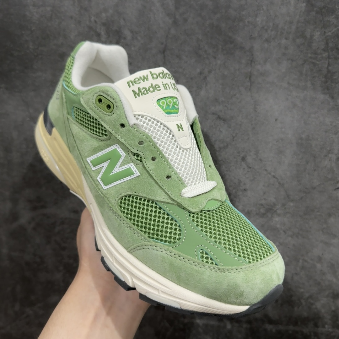 纯原NewBalanceU993GW新百伦NB993总统复古慢跑鞋绿色正确3M反光细节原楦原纸版开发正确