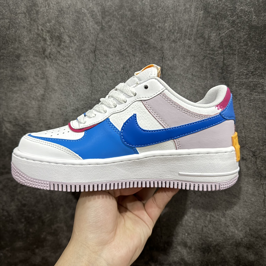 200 Nike Air Force 1 Shadow 轻量增高低帮百搭板鞋”拼接马卡龙” HF5064-100