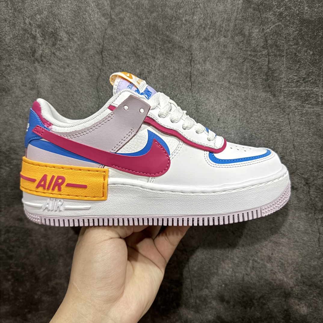 200 Nike Air Force 1 Shadow 轻量增高低帮百搭板鞋”拼接马卡龙” HF5064-100