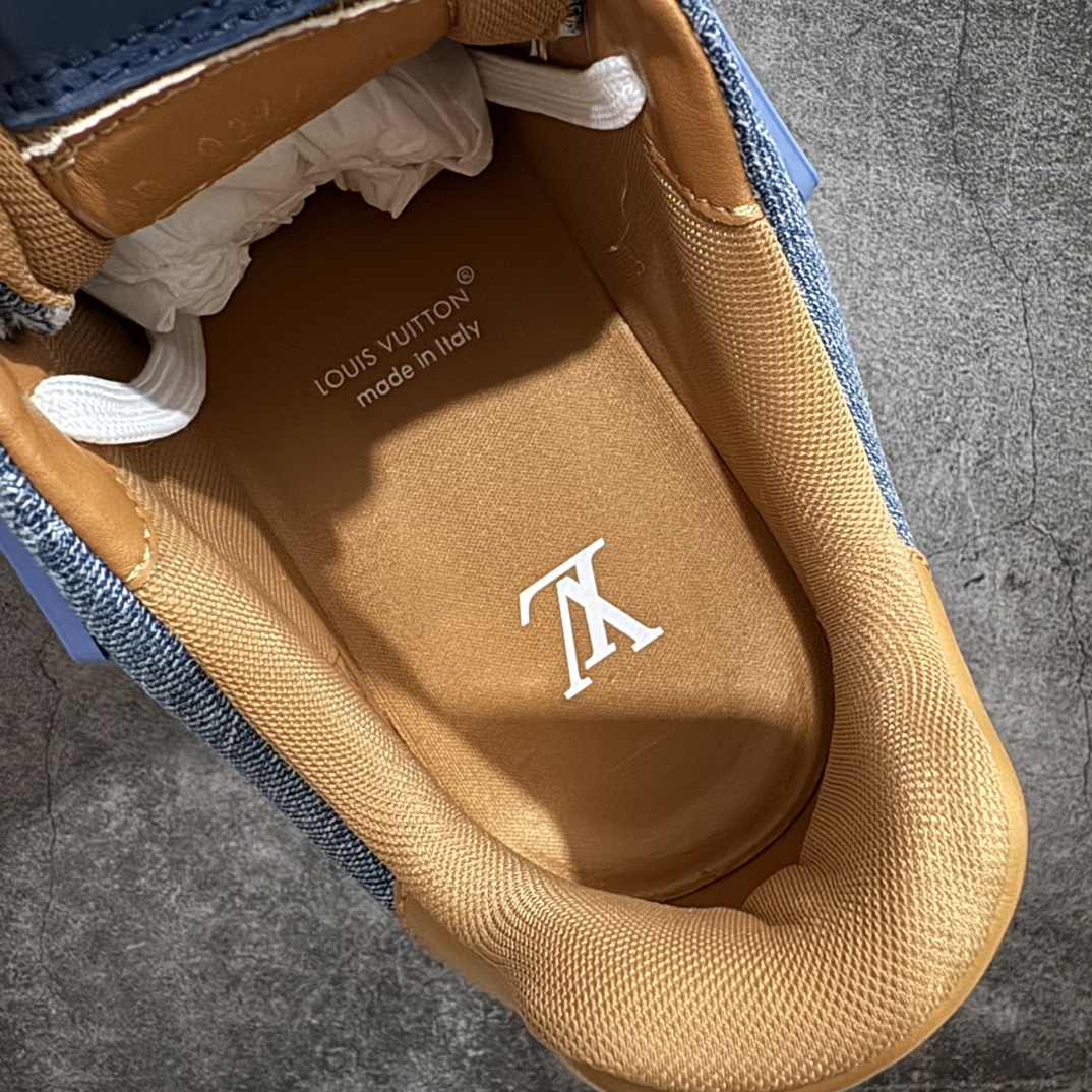 图片[8]-【无胶顶级鞋礼盒无字版】 Louis Vuitton 路易威登 LV Trainer 联名款低帮休闲板鞋 蓝牛仔棋盘格 海淘代购同渠道品质 品质提升 高端零售 外贸充正专供 原版购入开发 ZP级全套包装 完美楦型 正确卡色 大底TPU 质感媲美原版 细节与原版一致 请注意区分市面通货材 尺码：38 39 40 41 42 43 44 45 46-选品中心