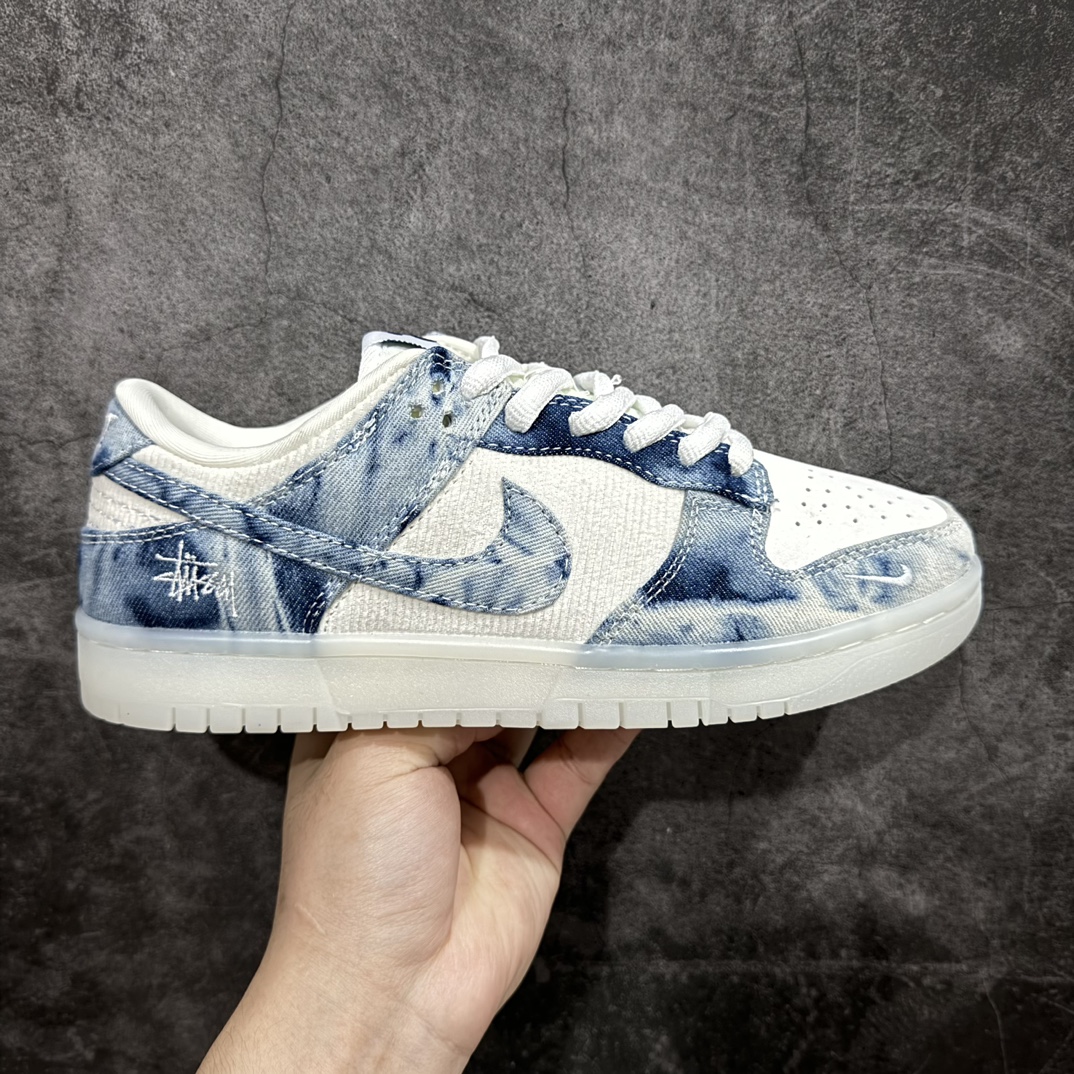 280 【定制版】Nk SB Dunk Low 斯图西联名-水晶牛仔 周年高端定制 低帮休闲板鞋 JH8039-937