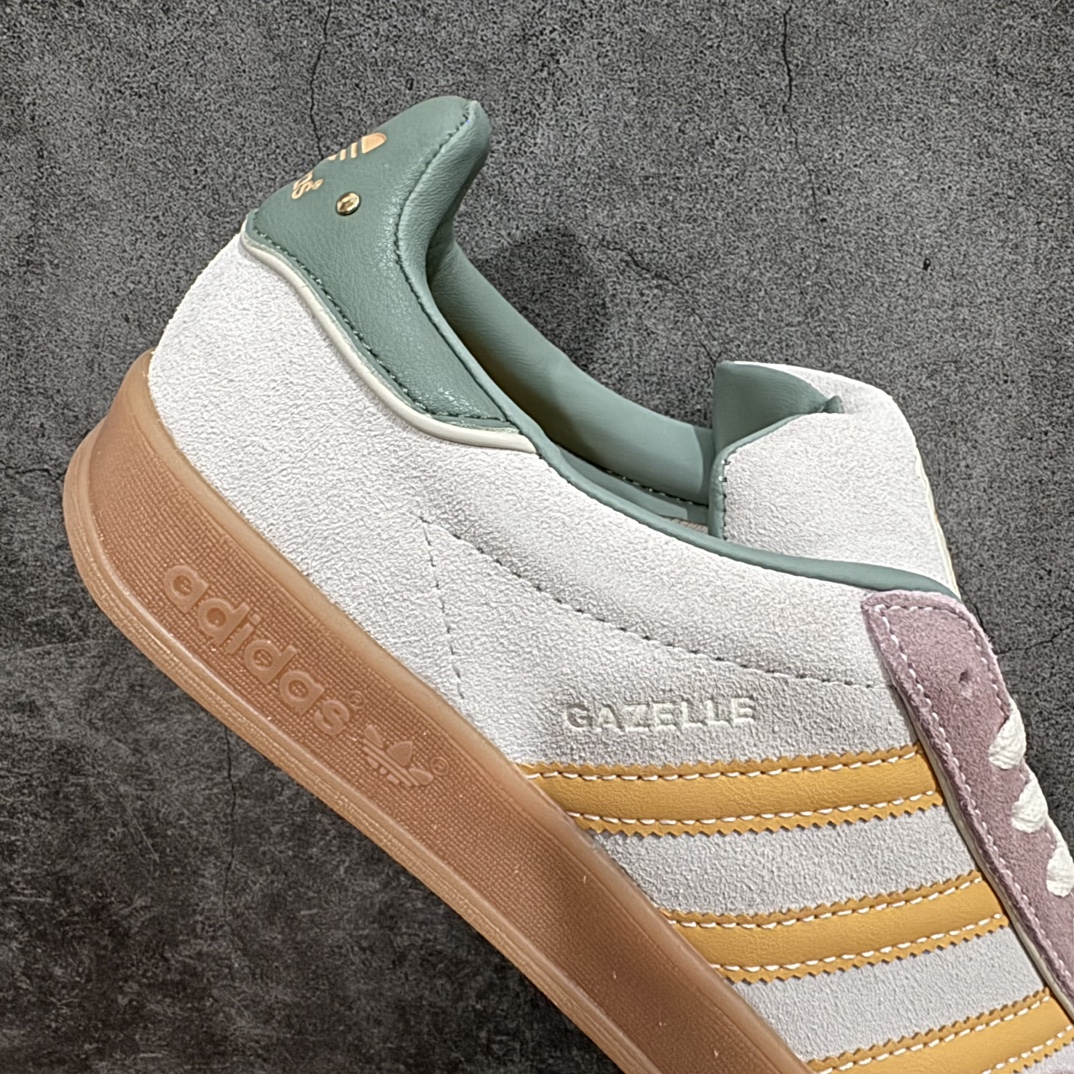 图片[7]-【正确版】阿迪达斯Adidas Gazelle Indoor Trainers 羚羊内训系列低帮复古德训风百搭休闲运动板鞋“翻毛米白橘藕紫绿”ID1007nn升级版 男女鞋真标半码制n原楦开发版型#采用翻毛皮鞋面材质n内环保海玻璃人体工学鞋垫 全新开发耐磨标准橡胶大底❗️ 尺码：35 36 36⅔ 37⅓ 38 38⅔ 39⅓ 40 40⅔ 41⅓ 42 42⅔ 43⅓ 44 44⅔ 45nn90年代经典的复刻版！自60年代以足球训练鞋面世以来,Gazelle就以其经典设计席卷全球。1991年版本的复刻,再造经典Gazelle。采用皮革打造,搭配浊色细节,让这款经典更加简约。 编码：NM210230-鞋库