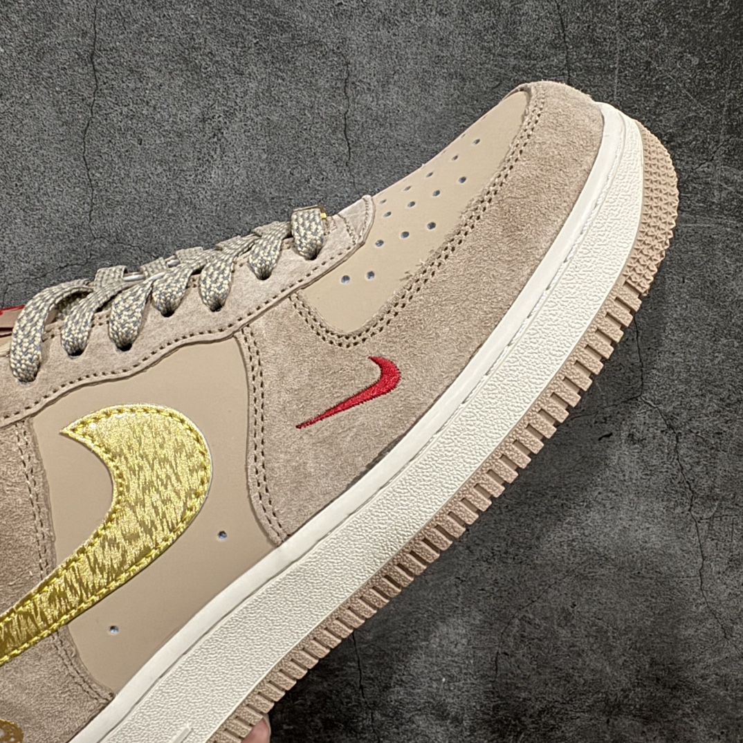 公司级NikeAirForce1Low07龙年限定棕褐金钩低帮休闲运动板鞋原楦头原纸板打造纯正低帮空军版