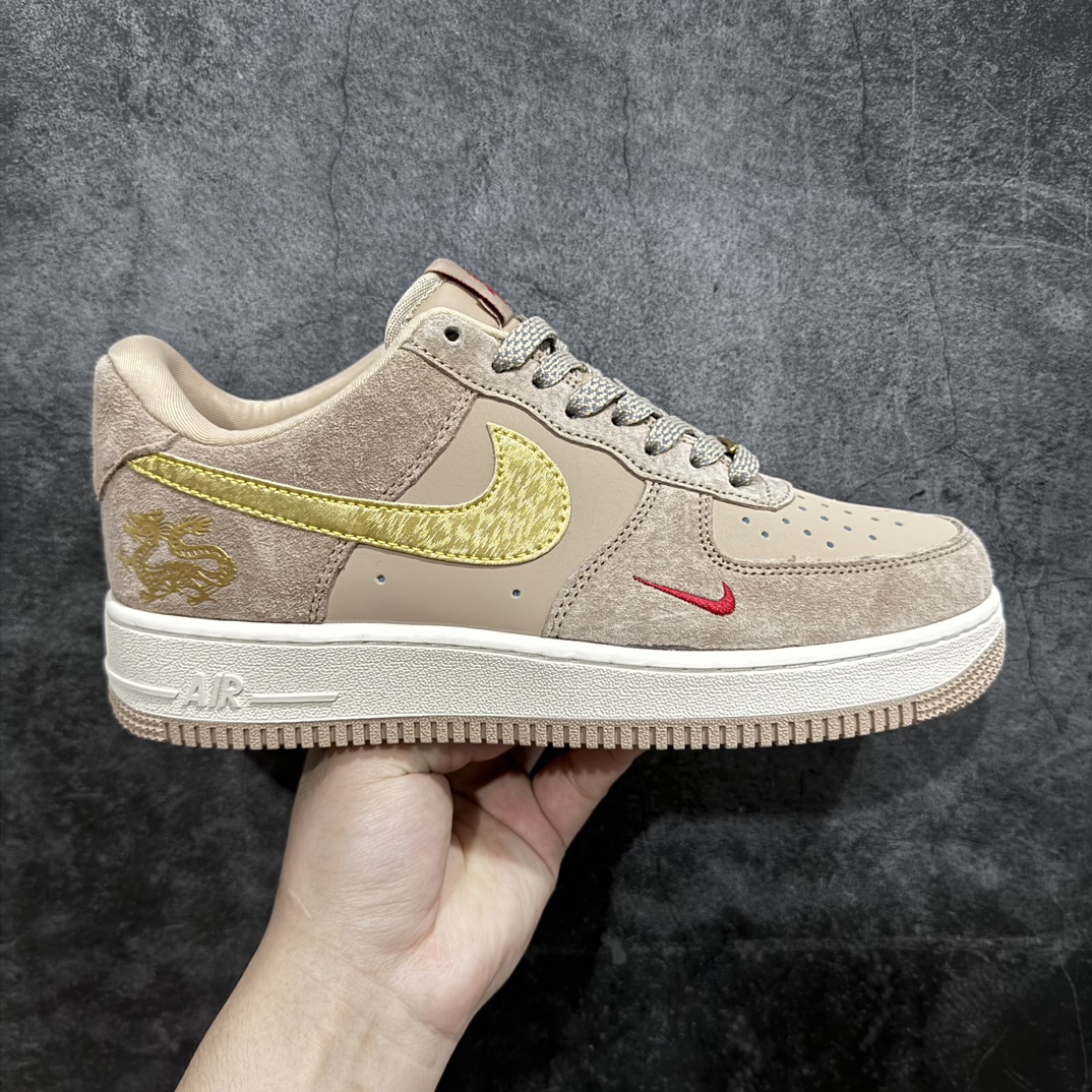 公司级NikeAirForce1Low07龙年限定棕褐金钩低帮休闲运动板鞋原楦头原纸板打造纯正低帮空军版