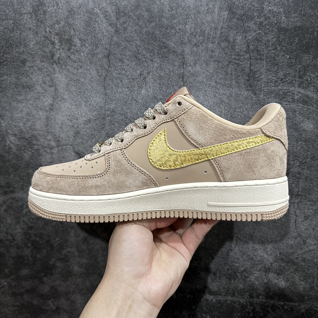 公司级NikeAirForce1Low07龙年限定棕褐金钩低帮休闲运动板鞋原楦头原纸板打造纯正低帮空军版